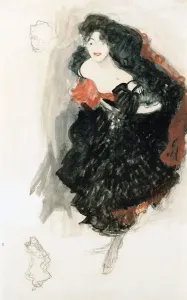 Drucke von Klimt Studie für Judith II. Zeichnung von Gustav Klimt um 1908 Gustav Klimt Drucke: GUSTAV KLIMT - STUDIO FÜR JUDITHE ZWEI. Zeichnung von GUSTAV KLIMT um 1908