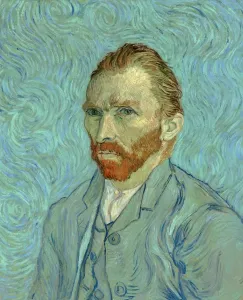 Drucke von Vincent van Gogh: Selbstporträt mit Öl auf Leinwand, 1889 Impressionistische Gemälde Drucke: VINZENT VAN GOHG : SELBSTPORTRÄT. Öl auf Leinwand, VINZENT VAN GOHG , 1889