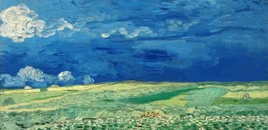 VINZENT VAN GOGH: WEizenfelder unter Donnerwolken. Öl auf Leinwand aus dem Jahr 1890