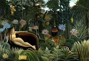 Drucke von Rousseau - Traum / Henri Rousseau : Der Traum. Öl auf Leinwand, 1910 Kunstwerke Des Surrealismus Drucke: HENRI ROUSSAU : TRAUM, 1910 . HEnri Roussau : Der Traum mit Öl auf Leinwand aus dem Jahr 1910