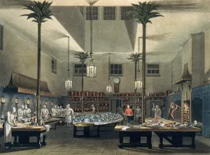 Brighton Und Hove Drucke: Die Küche des königlichen Pavillons in Brighton (England)