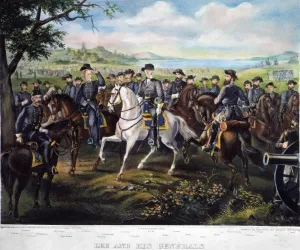 Drucke von Robert E.Lee und seine Generäle. Lithografie, 1867, nach Augustus Tholey Augustus Tholey Drucke: Robert E.Lee und seine Generäle