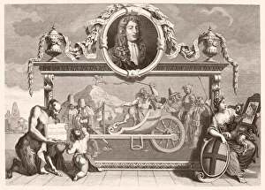 English Satire Art Drucke: HOGARTH: HUDIBRAS, 1726. Frontispiece