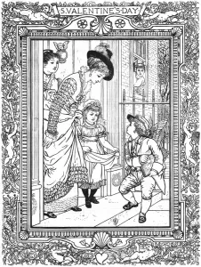 Antique Engravings For Sale Drucke: VALENTINEs DAY, 1875. Engraving, 1875