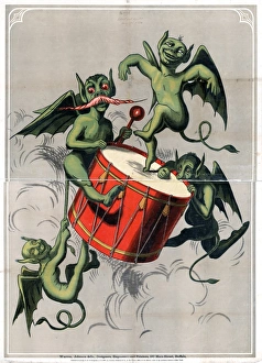 Granger Art On Demand Prints Drucke: IMPS AND DRUM. Lithograph, 1870