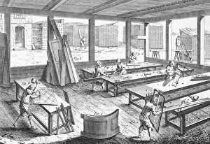 Woodworking Tools Drucke: JOINERs SHOP. Inside the joiners shop