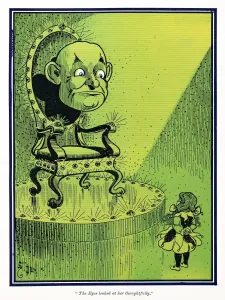 WIZARD DES WADES, 1900. Die Augen sah sie nachdenklich an. Zeichnung von W.W.