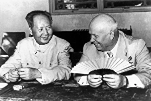 Vorsitzender Mao Drucke: Mao und Chruschtschow, 1958. Mao Tsé-Tsung