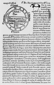 Medieval World Map Drucke: FIRST PRINTED MAP, 1472. The first printed map