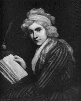 MARY GODWIN (1759-1797). Maria de Wolstoncroft Godwin. Englische Schriftstellerin. Holzschnitt von 1898 nach einem Gemälde von John Opie