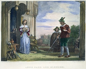Elizabethan Era Illustration Drucke: MERRY WIVES OF WINDSOR