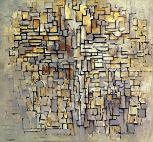 Drucke von PIET MONDRIAN: KOMPOSIITION, 1913.Komposition VII.Öl auf Leinwand von Piet Mondrian, 1913 M Drucke: PIET MONDRIAN: KOMPOSIATION, 1913