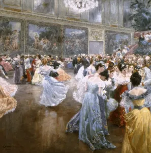Bildende Kunst Drucke: Tanzen im öffentlichen Ballraum des Kaiserpalastes Wien