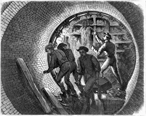 19th Century Technology Drucke: PNEUMATIC TRANSIT, 1870