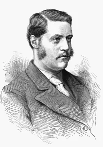 Porträt Drucke: John Crichton-Stuart, 3. Markgraf von Bute (1847-1900), britischer Adeliger. Holzstich