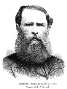 Porträt Drucke: Nikolaas Jacobus Smits (1837-1896). Börsgeneral und Politiker. Kupferstich, Englisch