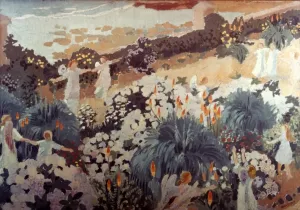 DENIS : PARADIES , 1912 . MAURICE DENIS : Paradies . Holz , 1912