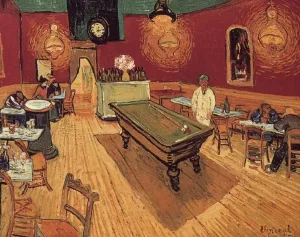 Drucke von Vinzent van Gogh : Die Nachtcafe , 1888 . Öl auf Leinwand aus dem Jahr 1888 Impressionistische Gemälde Drucke: Vincent van Gogh : Die Nachtbar , 1888 . Öl auf Leinwand , 1888