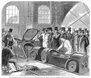 Euston Station London Drucke: POST OFFICE, 1863