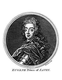 18th Century Portrait Drucke: PRINCE EUGENE OF SAVOY (1663-1736). Austrian general. Engraving, c1700