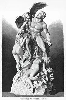 Eduard Müller Drucke: Prometheus und die Meeresnymphen
