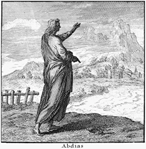 Old Testament Biblical Art Drucke: THE PROPHET OBADIAH. The prophet Obadiah