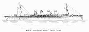 Late 19th Century Travel Drucke: TRANSATLANTIC LINER, c1890
