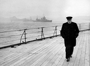 Winston Churchill (1874-1965). Englischer Staatsmann und Schriftsteller. Fotografie, 1941