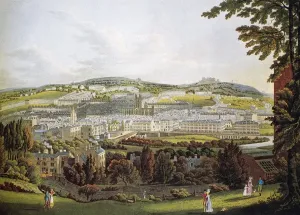 England: Bad Altona (Bath). Ein im 18. Jahrhundert entworfenes Bürgerschaftsschema von Bad Altona in England durch Johann Wolfgang von Goethe