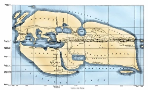Historical World Maps Drucke: WORLD MAP: ERATOSTHENES