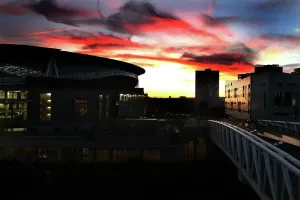 English Football Grounds Drucke: Sunset over Emirates