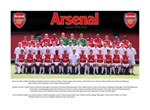 Emirates Stadium Drucke: Back row (left to right): Theo Walcott