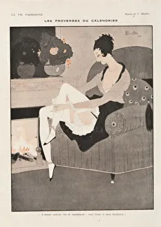 Woman On Sofa Drucke: 30586675