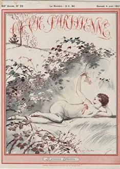 Woman In Nature Scene Drucke: 30587471