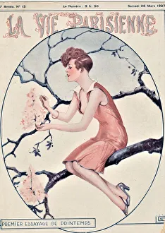 Elegant Woman In Nature Drucke: 30587567