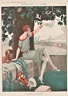 Vintage Train Illustration Drucke: 30587660