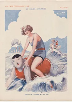 Early 20th Century Beach Scene Drucke: 30587767