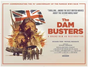 Drucke von Bildwerk für die 4-K-Umstellung und Neuveröffentlichung des Klassikers von Michael Anderson im Jahr 2018 erstellt und begangen, durchgeführt vom Paul Mann Film und Filmplakate: Die Quad-Artwork der Neuveröffentlichung von The Dam Busters im Jahr 2018