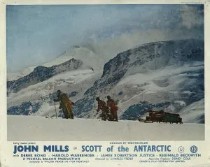 Drucke von Ein Lobbykarte für die britische Veröffentlichung des Epik-Films von Charles Frédéric Gerhardt Film und Filmplakate: Scott des Antarktis