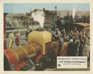Drucke von Bahnhofszene Film und Filmplakate: Ein Farbplakatt für den Titfeld-Titanschlag
