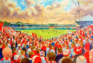 Stadion am Knowsley Road, Fine Art - Rugby Union-Stadt St Helens
