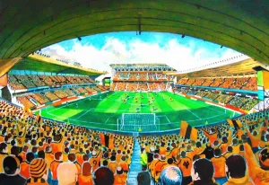 Stadion-Kunst Drucke: Stadion Molineux Kunst und Kultur - Wolverhampton Wanderers Fußballclub