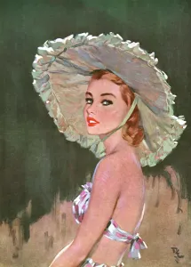 David Wright Pin-Up aus dem August 1952 von Men Only