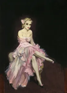 Pin-up-Modell in Rot von David Wright