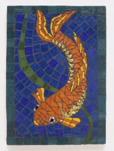White Background Animal Themes Drucke: Fish mosaic