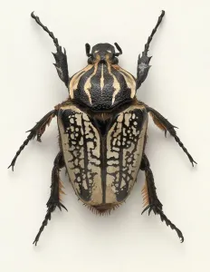 White Background Insect Photos Drucke: Goliath beetle