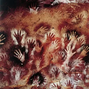 Drucke von Argentinien – Patagonien – Die Höhle der Hände,( UNESCO-Welterbe-Liste , 1999 ). Felszeichnungen Südamerikanische Kunstdrucke: Argentinien, Patagonien, Cueva de las Manos , Höhlenmalerei