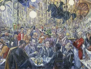 Bildende Kunst Drucke: Italien Florenz Die Gruppe Solaria im Caffè Giubbe Rosse in Florenz von 1942 bis 1968