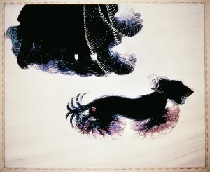 Bildende Kunst Drucke: Die USA, Buffalo, Dynamismus eines Hundes am Zügel im Öl auf Leinwand aus dem Jahr 1912