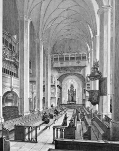 Religiös Drucke: Deutschland, Innen der Thomaskirche (Thomasskirche St)